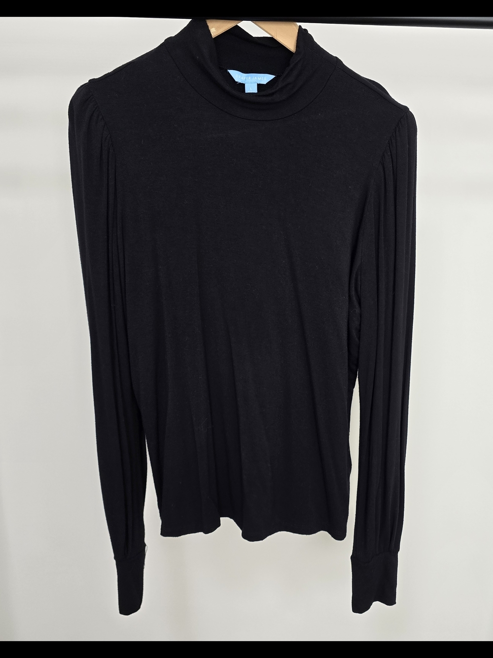 Draper James Black Long-Sleeve Turtleneck Tee